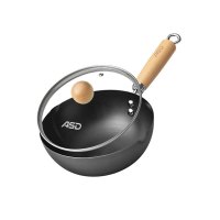 爱仕达(ASD)炒锅无涂层轻量不易锈小铁锅辅食锅24cm燃气电磁炉通用 CF24F8WG