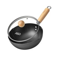 爱仕达(ASD)炒锅无涂层轻量不易锈小铁锅辅食锅28cm燃气电磁炉通用CF28F8WG