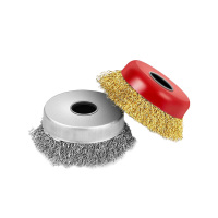 京锴钢丝刷钢丝轮打磨除锈抛光神器角磨机电动碗型100型打磨轮手磨机(10个)
