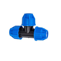 PE快接接头蓝帽直通弯头 软管塑料快速接头25mm