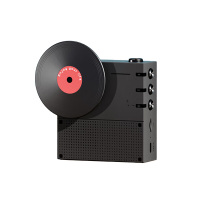 HYUNDAI 怀旧唱片蓝牙音箱 YH-F033香氛款 黑色