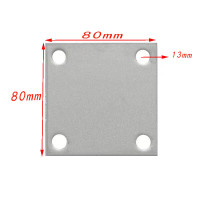 304不锈钢打孔底板 80*80*3mm 13孔