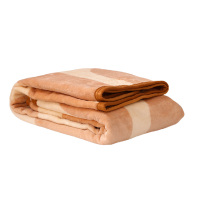 LUOLAI 罗莱 卡布奇诺法兰绒披肩毯 咖色