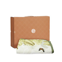 LUOLAI 罗莱 雨林蕉影法兰绒毯 芭蕉绿