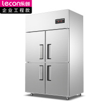 乐创 (lecon)商用四门冰柜 立式厨房髙身雪保鲜高柜 双压缩机冰箱 全冷藏[工程款]LC-J-SM01