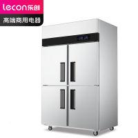 乐创(lecon)商用四门冰柜 立式厨房保鲜柜节能压缩机 工程标准款双温 LC-J-SBC03