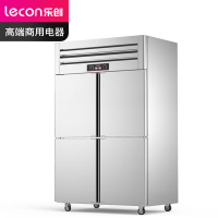 乐创(lecon)商用四门冰柜 立式厨房保鲜柜节能压缩机 工程豪华款双温 LC-J-SMG03