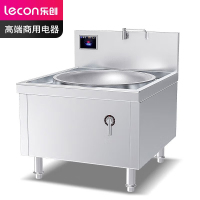 乐创(lecon)商用单头大锅灶 锅径1000 30KW食堂炒菜电磁灶 304不锈钢工程款 LC-J-DC1000S30