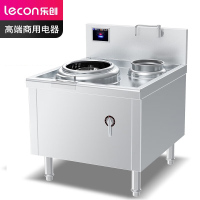 乐创(lecon)商用单头单尾小炒灶 15KW大功率食堂炒菜电磁灶 201不锈钢工程款 LC-J-DXC400