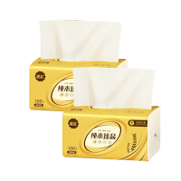 漫花悬挂式抽纸家用整箱装面巾纸卫生 金装 4层 100抽*30包/箱(计价单位:箱)金色