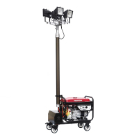 宙明 ZM-11 22.2V 4*500W IP65 卤素光源 电源直插 全方位自动升降工作灯 (计价单位:盏) 黑色