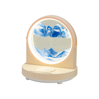 流沙画小夜灯加湿器卧室床头睡眠无线充电蓝牙音响氛围装饰台灯