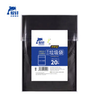 鲸轩 L605 100*120cm 20只/包 特厚型平口 垃圾袋(计价单位:包)黑色