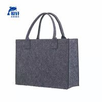 鲸轩 B110A 40*30*15cm 毛毡手提袋 文件袋 (计价单位:个) 深灰色