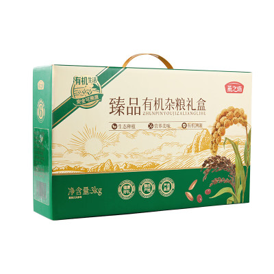 燕之坊 臻品有机杂粮礼盒6斤 有机黄小米红豆糙米绿豆黑米高粱米 (单位:盒)