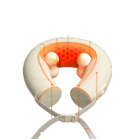 和正 HZ-J2 颈椎按摩器 产品尺寸:300*250*90mm(单位:台)活力橙