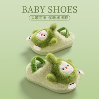 宝宝棉拖鞋男童秋冬婴幼儿女童室内家居防滑软底1-3岁儿童毛拖鞋3754