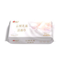恒安心相印XCE070抽取式70片云绒乳霜洁面巾15包/箱