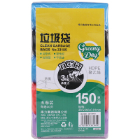 得力(deli)得心33185-垃圾袋(混)(30只/卷5卷/包)