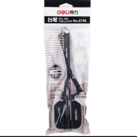 得力0.5mm商务办公桌面台笔签字笔 可粘贴台式中性笔单支 6796