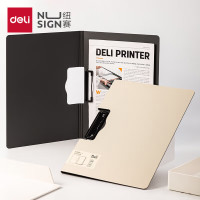 得力 5011纽赛横式折页板夹文件夹(白) 1个装