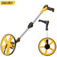 得力工具 中置带刹车机械轮式测距仪手推式室外测量工具 330212