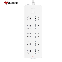 公牛(bull)GN-218 新国标/插线板/插排/超功率过载保护 10位总控开关 1.8米