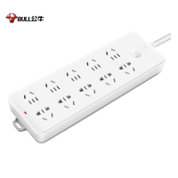 公牛(bull)/GN-218 新国标/插线板/插排/超功率过载保护 10位总控开关 10米