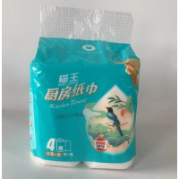 猫王 卷式厨房纸巾 代替抹布纸巾擦油吸油吸水油炸专用卷筒纸 4卷/一提