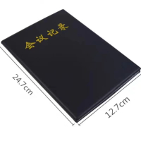 申士 B5大号厚18K皮面会议记录本笔记本