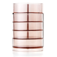 得力906四层笔筒(茶色)(只)