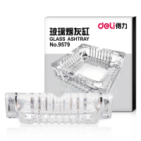得力9579玻璃烟灰缸(透明)(只)