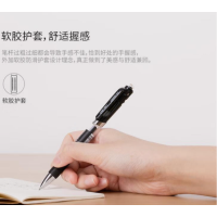 得力S02中性笔0.7mm弹簧头黑12支/盒