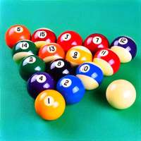 DN德诺台球子高品质桌球子彩水晶台球桌球57.2mm台球用品 2付装