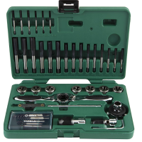 世达(SATA)高速钢粗牙丝锥板牙组套40件丝锥丝攻套装50451