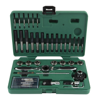 世达(SATA)工具SATA40件组套断丝取出器粗牙丝锥板牙手动丝攻套装50451