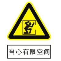 宁盾有限空间标识牌不锈钢腐蚀 1mm 厚 12*11CM