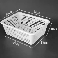 哲俏 加厚塑料筐厨房洗菜篮沥水框 收纳篮 32×24×10 收纳篮