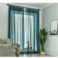 阜仕丰 FSF-202506-1705 1000*1000mm 加厚亚麻纱窗帘(计价单位:米) 深湖蓝