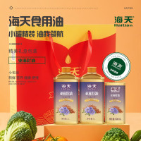 海天 1L亚麻籽油*2+500ml亚麻籽油 铁罐三件套 盒