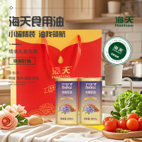 海天 亚麻籽油铁罐二件套 500ml*2+重力感应油壶*1个 套