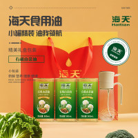 海天 有机山茶油铁罐500ml*3+重力感应油壶*1个 套