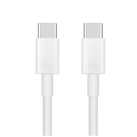 华为 6A数据线充电线 USBType-C转USBType-C/线长1.8m/高品质线芯原装 白色CC800