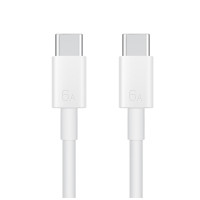 华为 6A数据线 USB Type-C转USB Type-C 线长1m/高品质线芯/持久耐用 白色