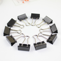 晨光(M&G) 92727长尾夹黑色燕尾夹凤尾夹文件夹子大号中号小号15/19/25/32/41/50mm铁票据夹