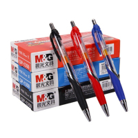 晨光(M&G) GP1350 中性笔/签字笔/水性笔 0.5mm办公用学习笔按动笔 黑色 12支/盒 1支