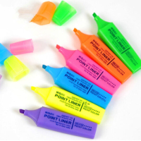 晨光(M&G) MG2150 荧光笔荧光笔记号笔彩色荧光重点标记笔彩色笔水彩笔 颜色随机 12支/盒 1支