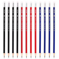 得力 58109高级书写2B铅笔学生铅笔 12支/盒 黑色