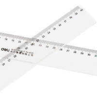 得力(deli) 6240 40cm 塑料直尺学生尺子5把