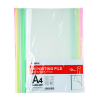 晨光 ADMN4331 透明三角抽杆夹10mm 10片/包 10包装